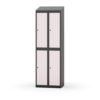Novis garderobeskab skrå topplade 2:2 B60 cm