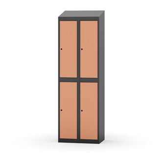 Novis garderobeskab skrå topplade 2:2 B60 cm