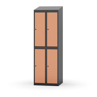 Novis garderobeskab skrå topplade 2:2 B60 cm