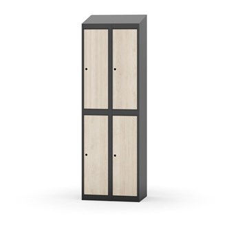 Novis garderobeskab skrå topplade 2:2 B60 cm