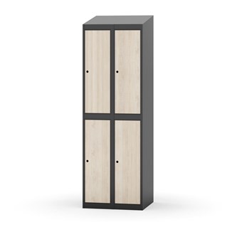 Novis garderobeskab skrå topplade 2:2 B60 cm