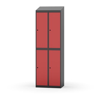 Novis garderobeskab skrå topplade 2:2 B60 cm