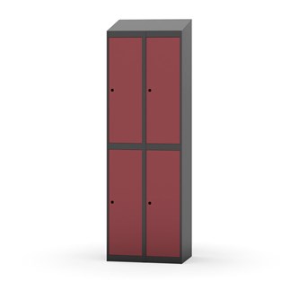Novis garderobeskab skrå topplade 2:2 B60 cm