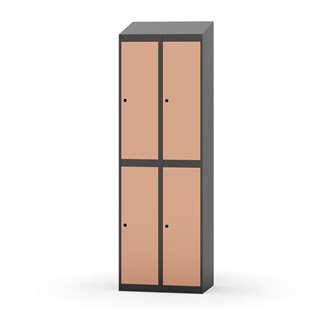 Novis garderobeskab skrå topplade 2:2 B60 cm