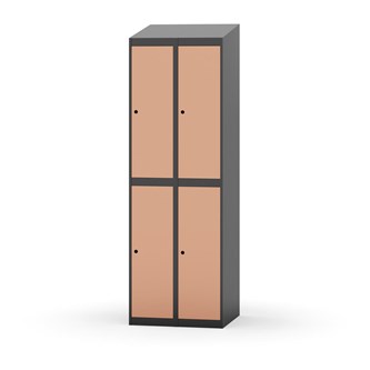 Novis garderobeskab skrå topplade 2:2 B60 cm