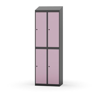 Novis garderobeskab skrå topplade 2:2 B60 cm