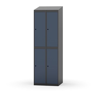 Novis garderobeskab skrå topplade 2:2 B60 cm