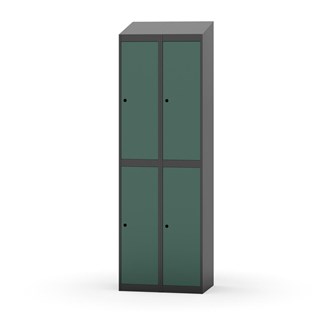 Novis garderobeskab skrå topplade 2:2 B60 cm