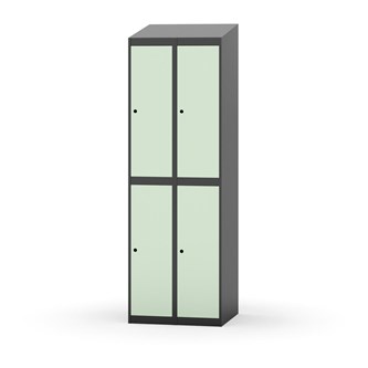 Novis garderobeskab skrå topplade 2:2 B60 cm