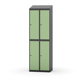 Novis garderobeskab skrå topplade 2:2 B60 cm