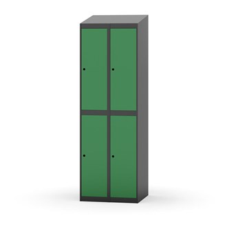 Novis garderobeskab skrå topplade 2:2 B60 cm