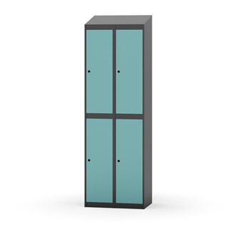 Novis garderobeskab skrå topplade 2:2 B60 cm