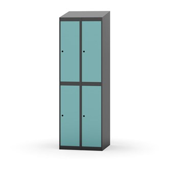 Novis garderobeskab skrå topplade 2:2 B60 cm