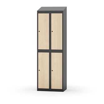Novis garderobeskab skrå topplade 2:2 B60 cm