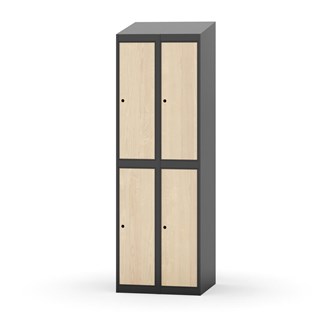 Novis garderobeskab skrå topplade 2:2 B60 cm
