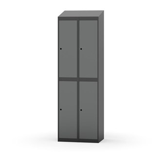 Novis garderobeskab skrå topplade 2:2 B60 cm