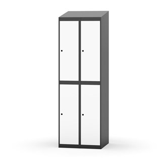 Novis garderobeskab skrå topplade 2:2 B60 cm