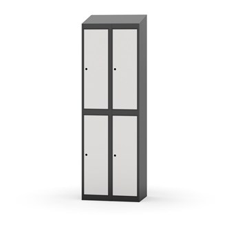 Novis garderobeskab skrå topplade 2:2 B60 cm