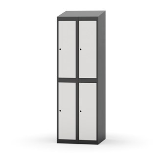 Novis garderobeskab skrå topplade 2:2 B60 cm