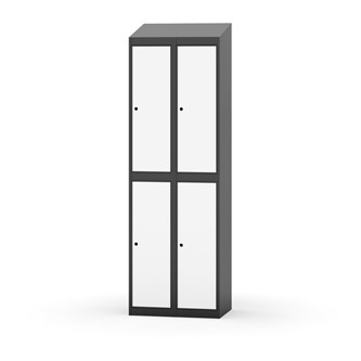 Novis garderobeskab skrå topplade 2:2 B60 cm