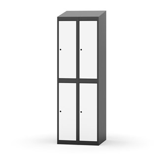 Novis garderobeskab skrå topplade 2:2 B60 cm