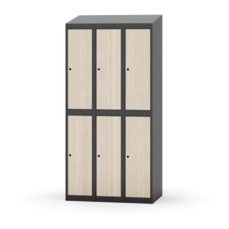 Novis garderobeskab skrå topplade 2:3 B90 cm