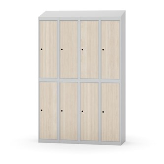 Novis garderobeskab skrå topplade 2:4 B120 cm