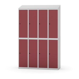 Novis garderobeskab skrå topplade 2:4 B120 cm