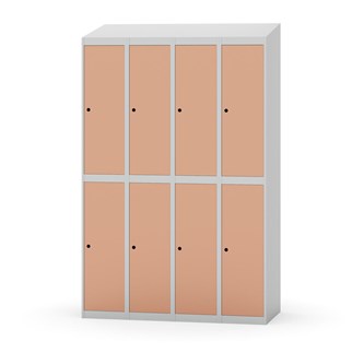 Novis garderobeskab skrå topplade 2:4 B120 cm