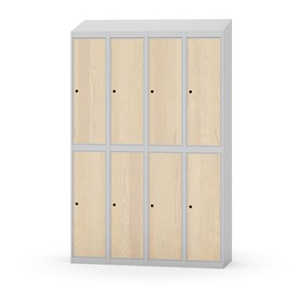 Novis garderobeskab skrå topplade 2:4 B120 cm