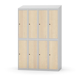 Novis garderobeskab skrå topplade 2:4 B120 cm