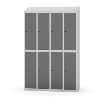 Novis garderobeskab skrå topplade 2:4 B120 cm