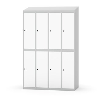 Novis garderobeskab skrå topplade 2:4 B120 cm