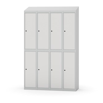 Novis garderobeskab skrå topplade 2:4 B120 cm