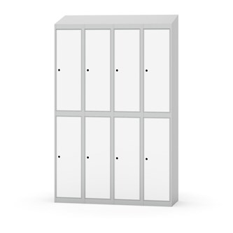 Novis garderobeskab skrå topplade 2:4 B120 cm