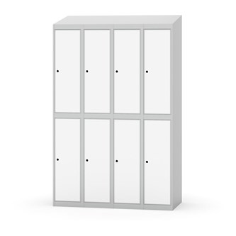 Novis garderobeskab skrå topplade 2:4 B120 cm