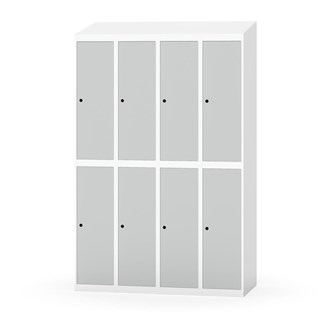 Novis garderobeskab skrå topplade 2:4 B120 cm