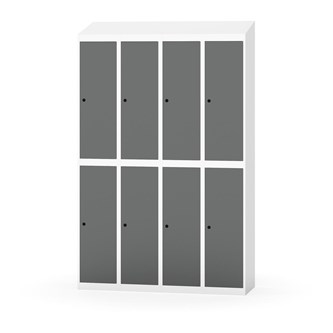 Novis garderobeskab skrå topplade 2:4 B120 cm