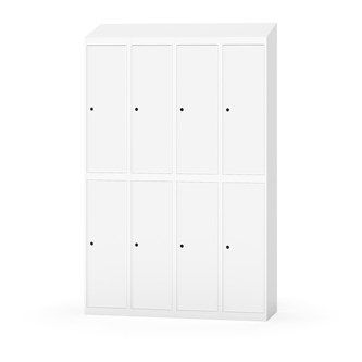 Novis garderobeskab skrå topplade 2:4 B120 cm