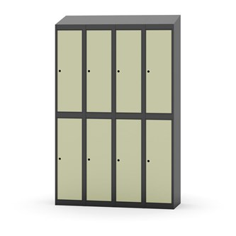 Novis garderobeskab skrå topplade 2:4 B120 cm