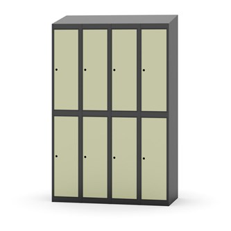 Novis garderobeskab skrå topplade 2:4 B120 cm