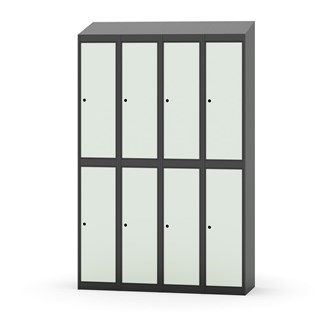 Novis garderobeskab skrå topplade 2:4 B120 cm