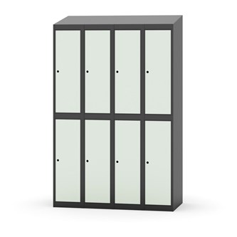 Novis garderobeskab skrå topplade 2:4 B120 cm