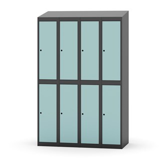 Novis garderobeskab skrå topplade 2:4 B120 cm