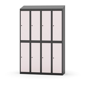 Novis garderobeskab skrå topplade 2:4 B120 cm