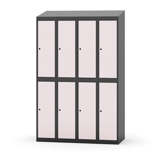 Novis garderobeskab skrå topplade 2:4 B120 cm