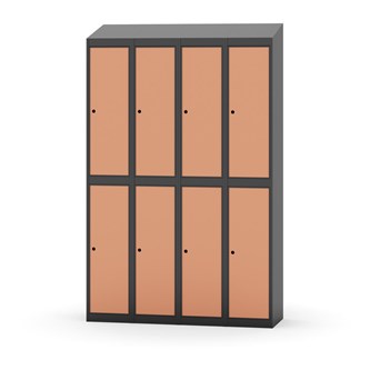 Novis garderobeskab skrå topplade 2:4 B120 cm