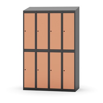 Novis garderobeskab skrå topplade 2:4 B120 cm