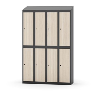 Novis garderobeskab skrå topplade 2:4 B120 cm