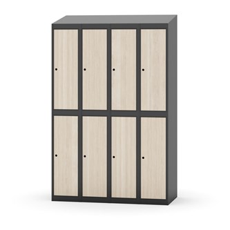 Novis garderobeskab skrå topplade 2:4 B120 cm